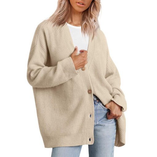 Vapetix S-XXXL  Cross-border European and American-style simple Joker knitted 2024 cross-border women's clothing Am - Kép 9
