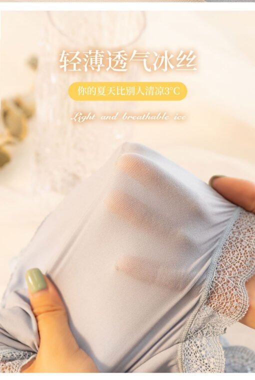 Vapetix M-XL  Japanese Sweet Ice Silk Traceless Women's Underwear Women's Sexy Lace Edge Breathable Mesh Pure Cot - Image 8