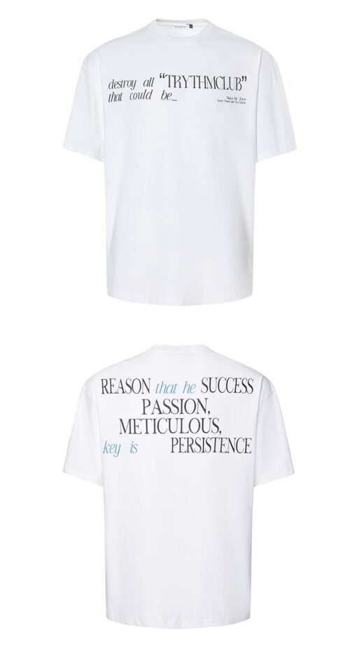 Vapetix S-3XL  【Tmall/Recommended】Heavy 230g double yarn pure cotton combed tightly English letter printed short-s - 图片 4