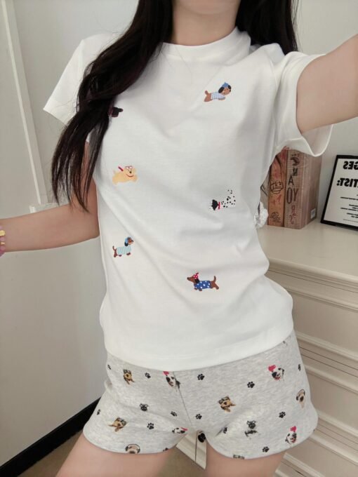 Vapetix S-2XL  High-quality pure cotton 220g 40 pieces of wool + elastic printing with slim waist-tight short-slee – Image 3