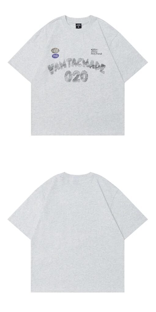 Vapetix S-3XL  【Tmall/Recommended】Heavy 230g double yarn pure cotton combed tightly 020 letter printed short-sleev - 图片 2