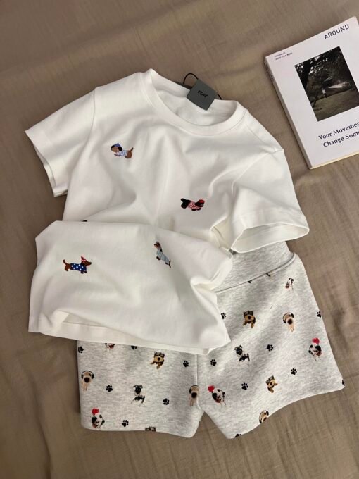 Vapetix S-2XL  High-quality pure cotton 220g 40 pieces of wool + elastic printing with slim waist-tight short-slee – Image 2