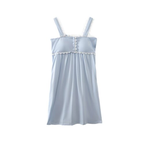 Vapetix 160(M)-175(XXL)  With Chest Pad Cool Cotton Sling Nightgown Pullover Casual Sexy Cotton Bracket Cotton Girl Sleevele - Afbeelding 4