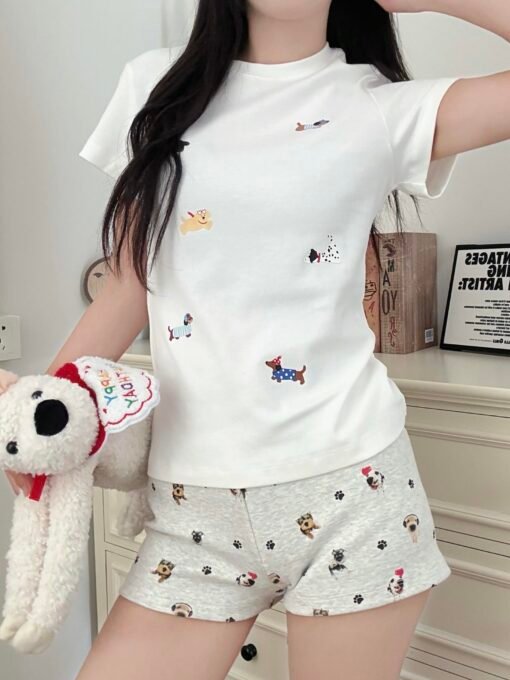 Vapetix S-2XL  High-quality pure cotton 220g 40 pieces of wool + elastic printing with slim waist-tight short-slee – Image 4