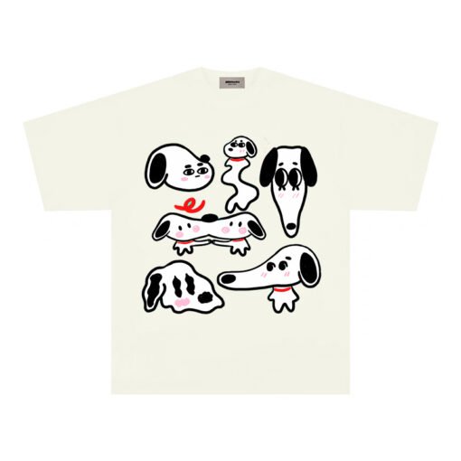 Vapetix S-3XL  【Tmall/Recommended】Heavy 230g double yarn pure cotton combed tightly cartoon pattern printed short- – Image 2