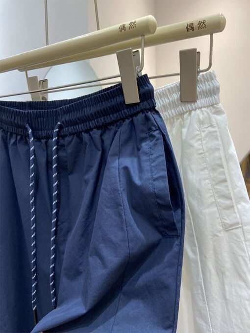 Vapetix S-2XL  European Casual Loose Wide Leg Pants Women's Summer High Waist Slimming Straight Pants Small Nine-p – Bild 3