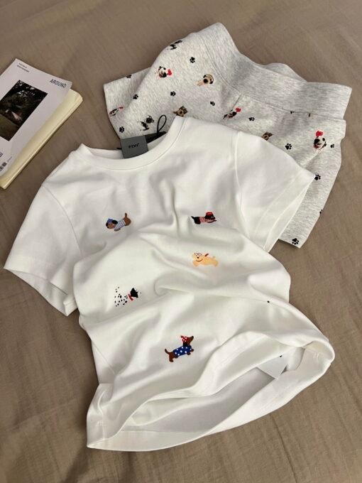 Vapetix S-2XL  High-quality pure cotton 220g 40 pieces of wool + elastic printing with slim waist-tight short-slee – Image 3