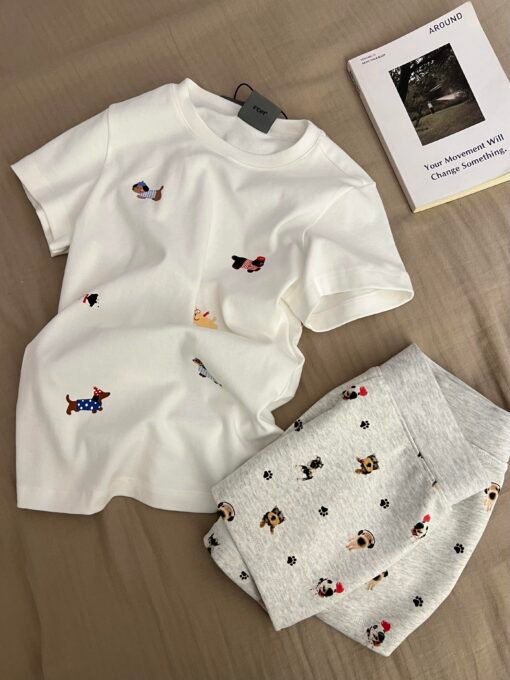 Vapetix S-2XL  High-quality pure cotton 220g 40 pieces of wool + elastic printing with slim waist-tight short-slee – Image 4