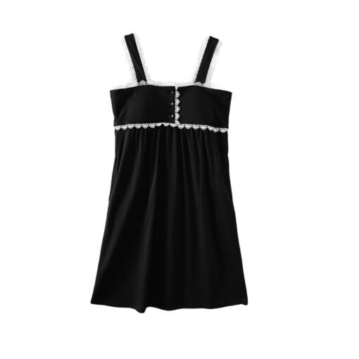 Vapetix 160(M)-175(XXL)  With Chest Pad Cool Cotton Sling Nightgown Pullover Casual Sexy Cotton Bracket Cotton Girl Sleevele – Bild 4