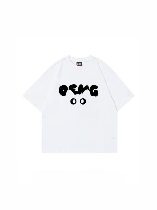 Vapetix S-3XL  【Tmall/Recommended】Heavy 230g double yarn pure cotton combed tightly cat letter printed short-sleev - Kuva 2