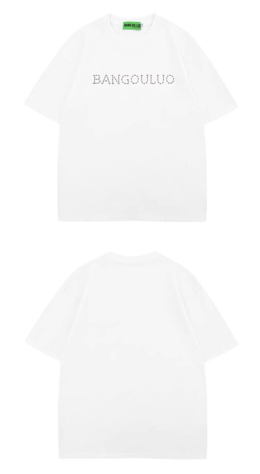 Vapetix S-3XL  【Tmall/Recommended】Heavy 230g double yarn pure cotton combed tightly English letter printed short-s - 图片 3