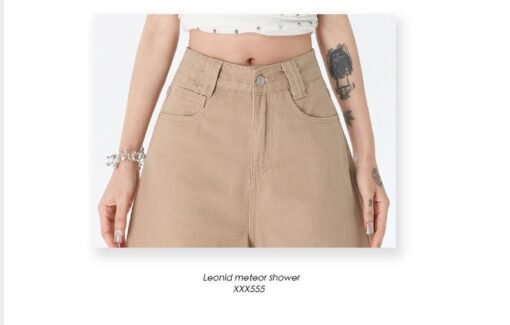 Vapetix XS-XL  Real shot of 2025 spring and summer fashion trend casual pants for women high waist drooping wide-l - Billede 9