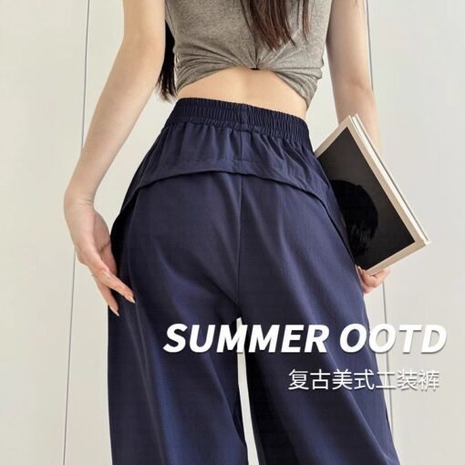 Vapetix S-XL  New 2025 Retro American Casual Work Pants for Men and Women, Summer Versatile Straight Leg Drop Loo