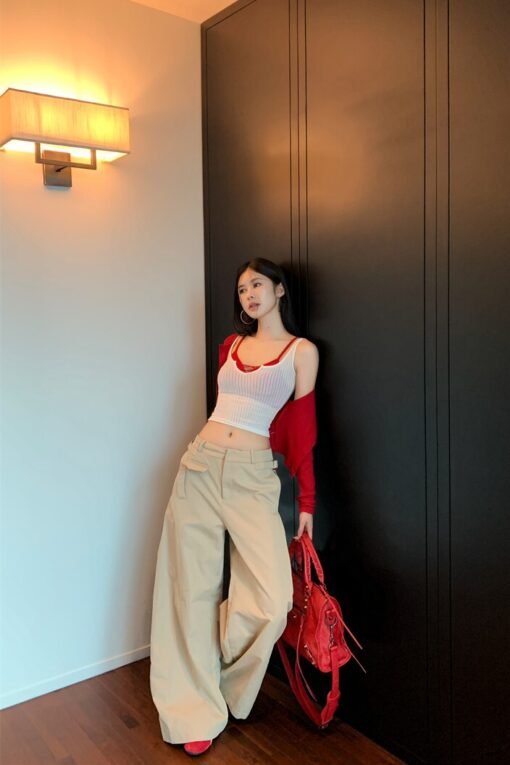 Vapetix Free Size-Free Size  Photographed~Alluring Slimming Knit Cardigan Set for Women Pure Desire Seductive Bralette Three-Pie