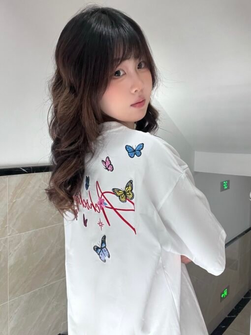 Vapetix M-2XL  X07# [embroidery lining cloth 19 220g cotton threaded collar] summer new couples short sleeve