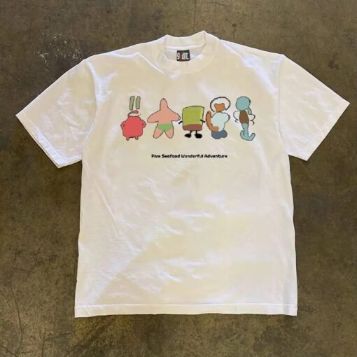 Vapetix S-3XL  [Tmall/recommend] heavy 230g double yarn cotton combed close fun pattern printed short sleeve T-shi - Imagen 2