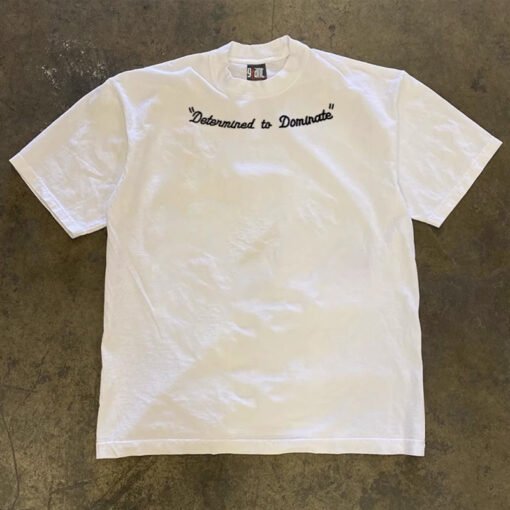 Vapetix S-3XL  [Tmall/recommend] Heavy 230g Double Yarn Pure Cotton Combed Tight American Letter Printed Short Sle - Imagen 5