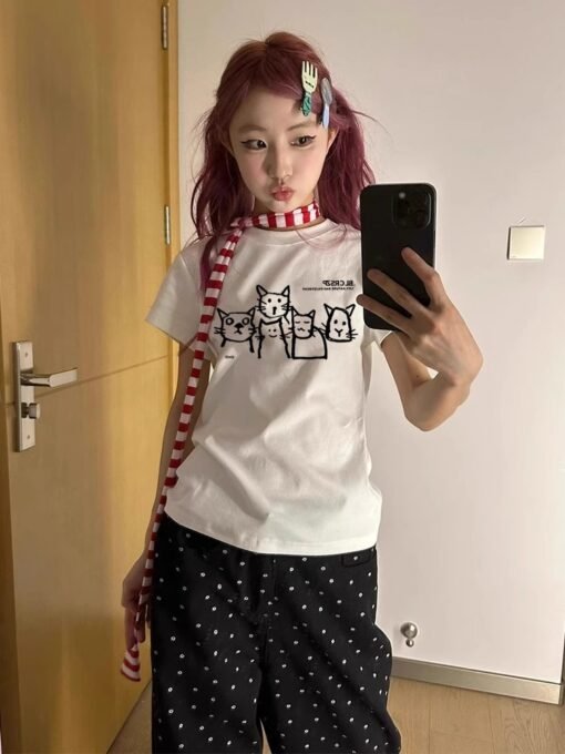 Vapetix S-2XL  Official figure cotton 40 220g (92% cotton 8% spandex) shoulder short sleeve T-shirt women's printi - Obrázek 5