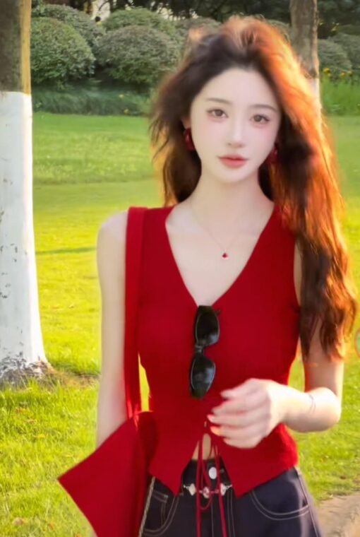 Vapetix One size fits all-One size fits all  Sean Custom Tyrande Girl Summer Fashion Elegant All-match Stylish Age-reducing Vest JJC5BX201 - obrazek 5