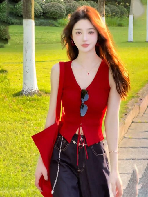 Vapetix One size fits all-One size fits all  Sean Custom Tyrande Girl Summer Fashion Elegant All-match Stylish Age-reducing Vest JJC5BX201 - obrazek 8