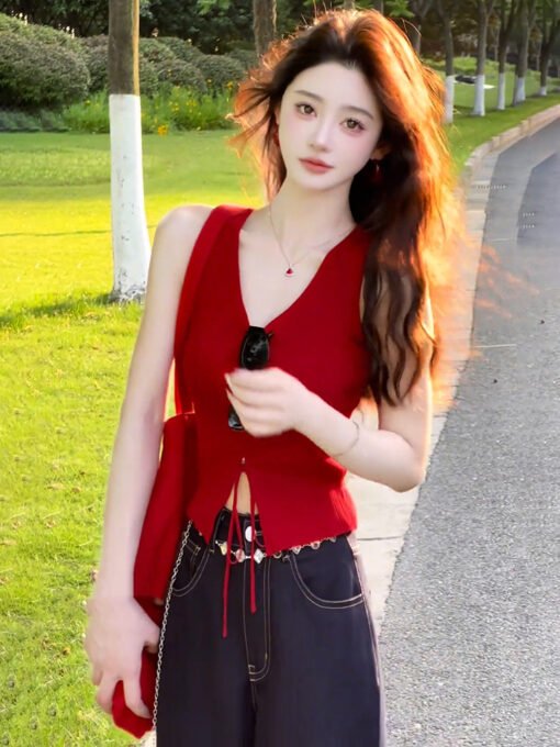 Vapetix One size fits all-One size fits all  Sean Custom Tyrande Girl Summer Fashion Elegant All-match Stylish Age-reducing Vest JJC5BX201 - obrazek 9