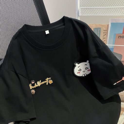Vapetix M-2XL  Photographed Embroidery + Velcro 32 pieces Double Yarn 240g Combed Dense Short Sleeve T-shirt - Obrázek 2
