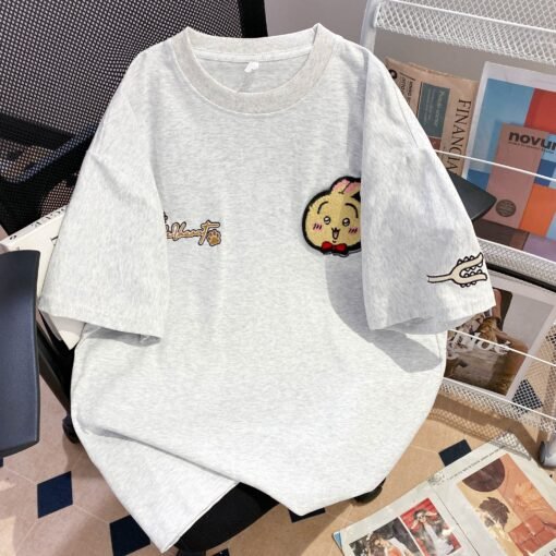 Vapetix M-2XL  Photographed Embroidery + Velcro 32 pieces Double Yarn 240g Combed Dense Short Sleeve T-shirt - Obrázek 4