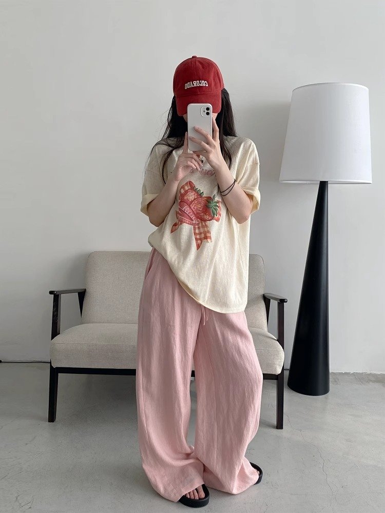 Vapetix S-3XL Official Image: 21-pieces Pure Cotton 210g 100% Cotton Versatile Japanese Strawberry Print Short-Sl – Bild 4