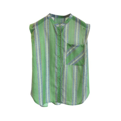 Vapetix M-2XL  Women's 2025 New Loose and Lightweight Striped Sleeveless Shirt, Exquisite and Trendy Short Top - Imagen 5