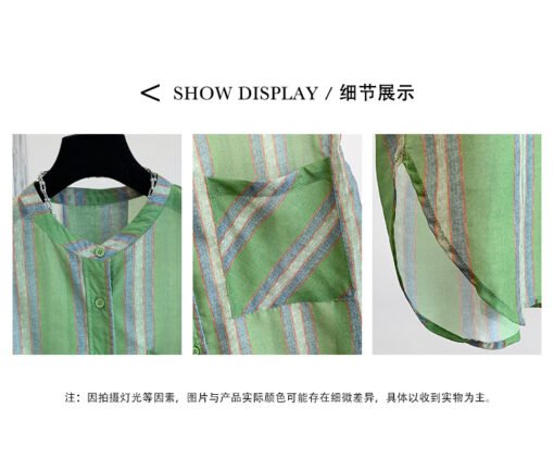 Vapetix M-2XL  Women's 2025 New Loose and Lightweight Striped Sleeveless Shirt, Exquisite and Trendy Short Top - Imagen 8