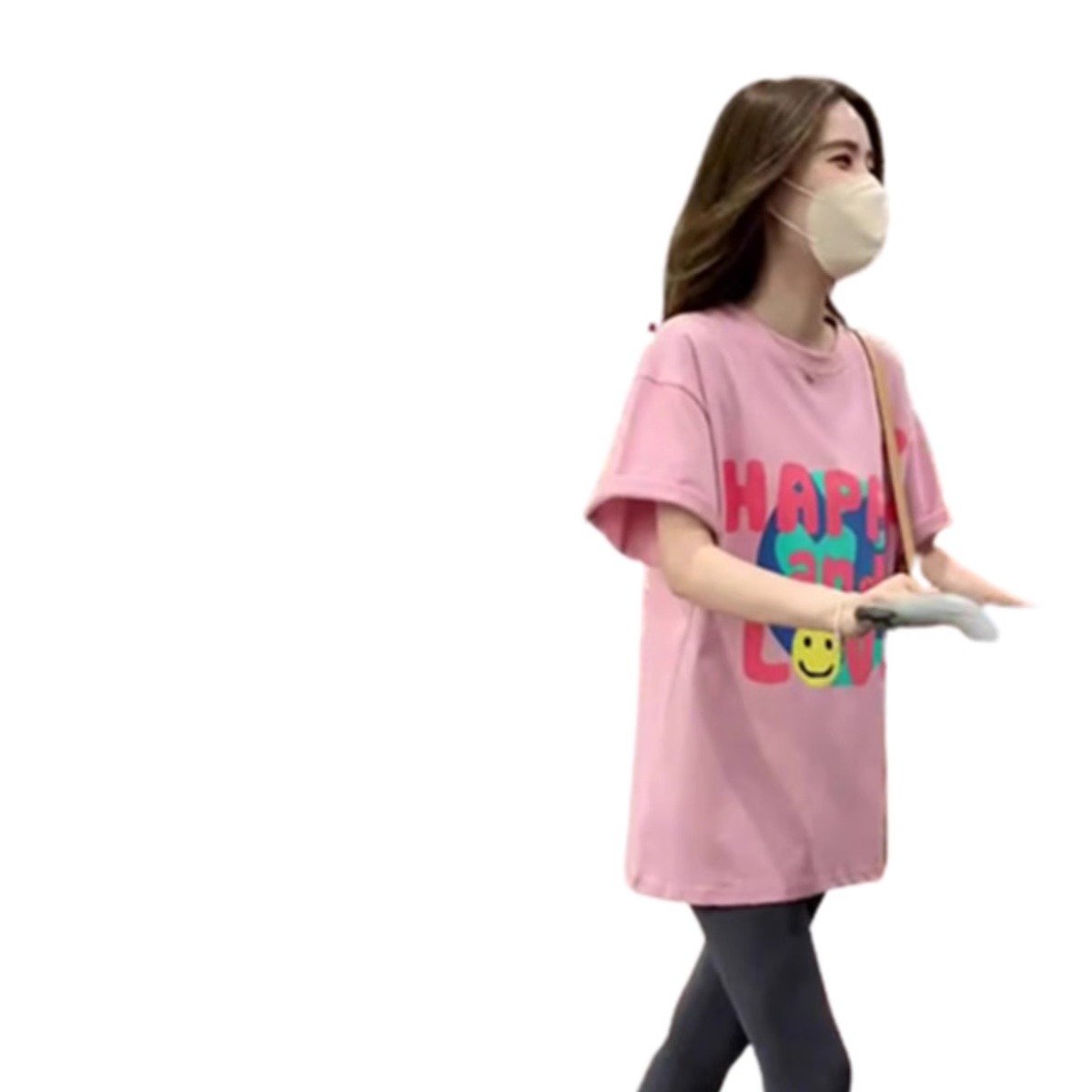 Vapetix S-3XL Official Image 21-ply Pure Cotton 210g 100% Cotton Pink Short Sleeve T-shirt for Women Summer 2025 – Bild 5