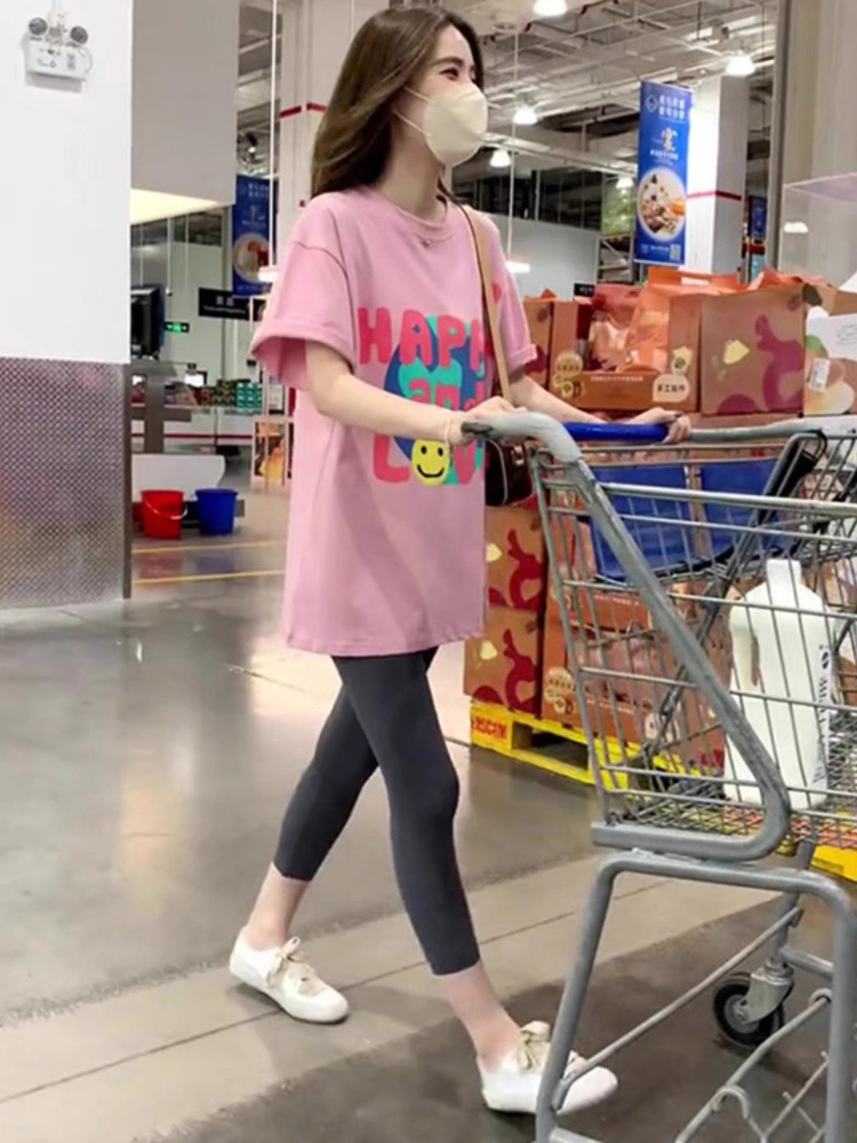 Vapetix S-3XL Official Image 21-ply Pure Cotton 210g 100% Cotton Pink Short Sleeve T-shirt for Women Summer 2025 – Bild 7