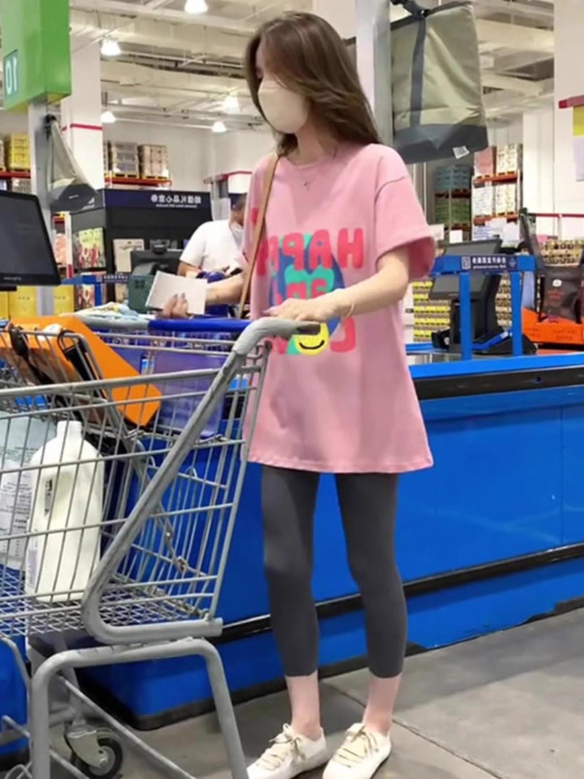 Vapetix S-3XL Official Image 21-ply Pure Cotton 210g 100% Cotton Pink Short Sleeve T-shirt for Women Summer 2025 – Bild 9