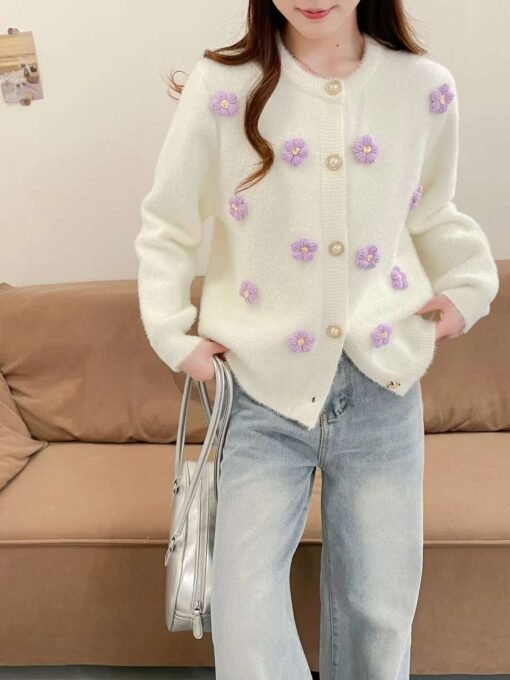 Vapetix S-L  Autumn and Winter New Mink Hair Self-retaining recommend Soft Waxy Plush Sweater Coat Women's Heavy – Bild 8