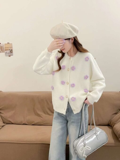 Vapetix S-L  Autumn and Winter New Mink Hair Self-retaining recommend Soft Waxy Plush Sweater Coat Women's Heavy – Bild 9