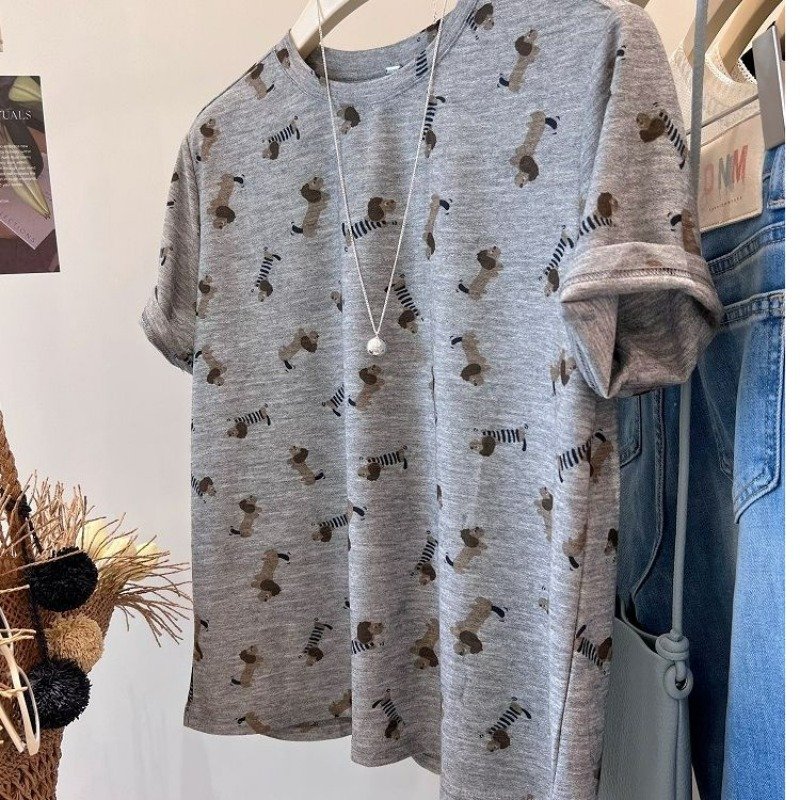 Vapetix M-2XL Cool and comfortable Tencel material! Full print of little dogs, soft, tender, skin-friendly, thin, – Bild 5