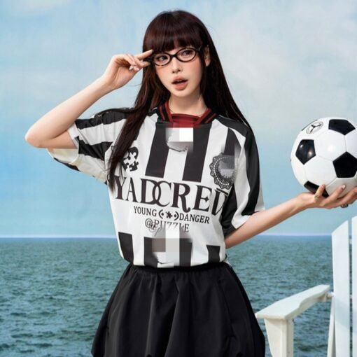 Vapetix M-2XL  Original work, original fabric, Su/New/Hao same style striped short sleeve basketball T-shirt with - Afbeelding 2