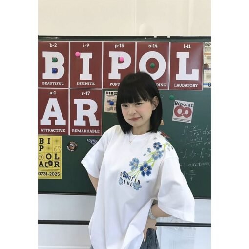 Vapetix M-2XL  First Edition 32 Double Thread 240g Lining Patchwork Heavy Duty Embroidery Cotton Short Sleeve Top - Imagen 5