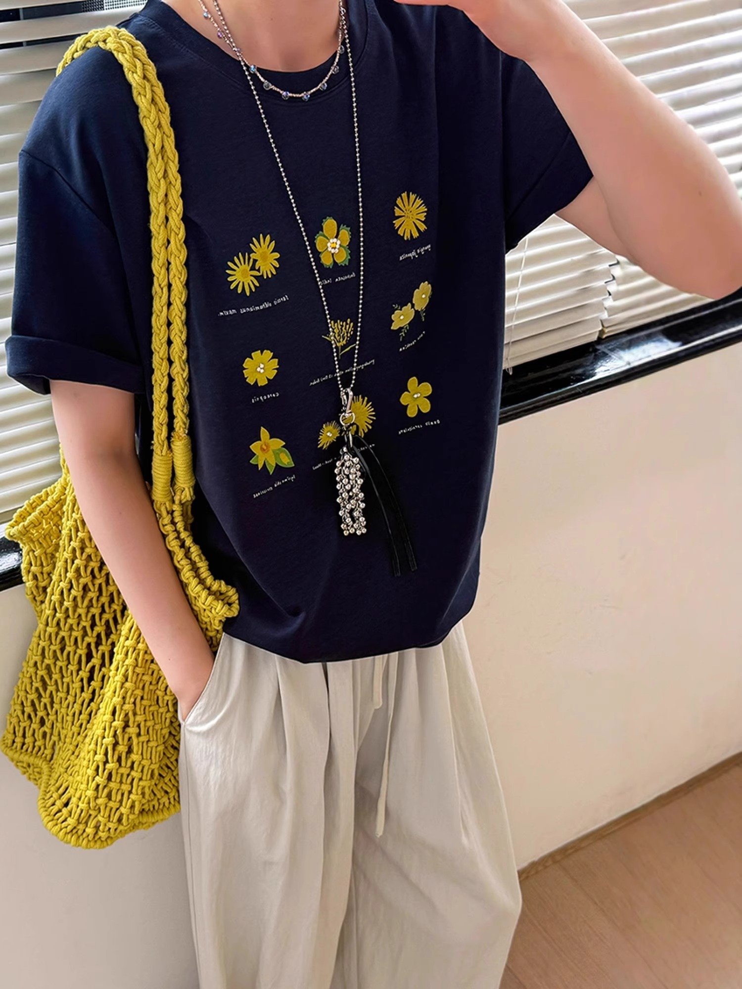 Vapetix S-3XL 2025 Summer 21 Piece 100% Cotton 210g Women's Loose Plus Size Printed Short Sleeve T-Shirts – Bild 4