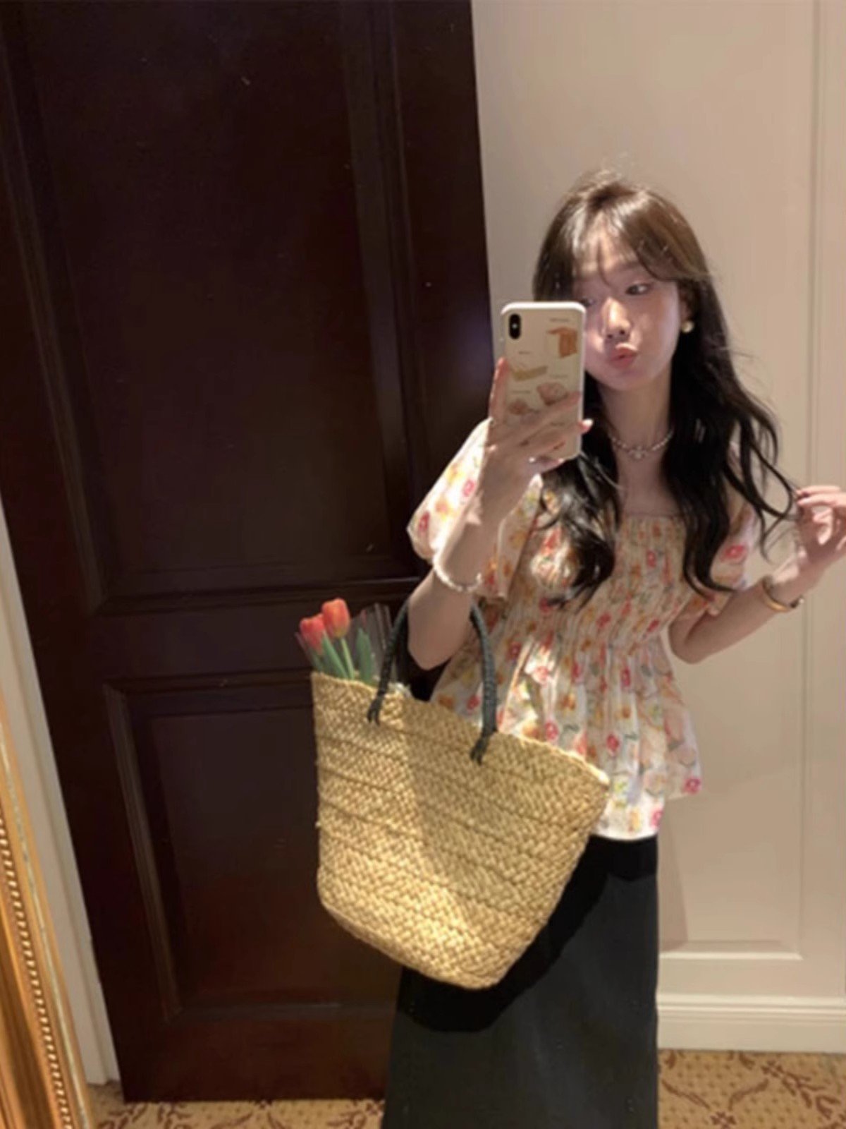 Vapetix M-3XL Korean Fashion New Design Square Collar Pleated Short Sleeve Shirt Women 2025 Summer New Loose Hide