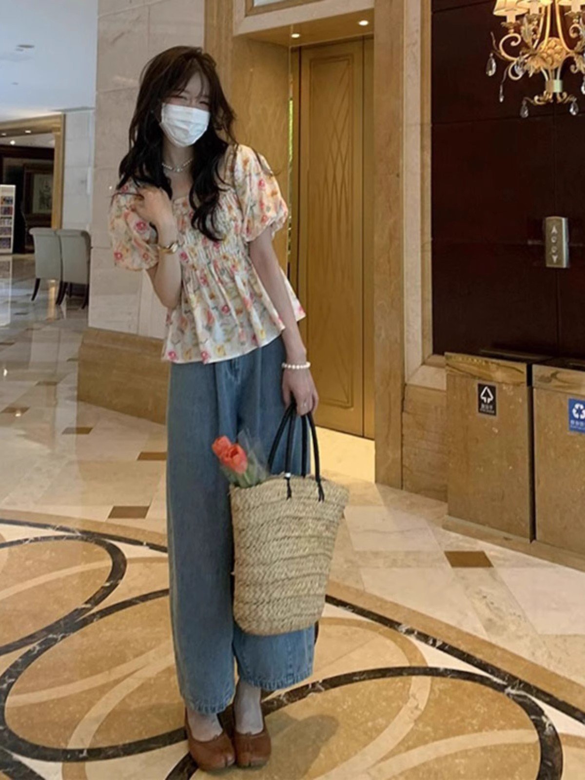 Vapetix M-3XL Korean Fashion New Design Square Collar Pleated Short Sleeve Shirt Women 2025 Summer New Loose Hide - 图片 2