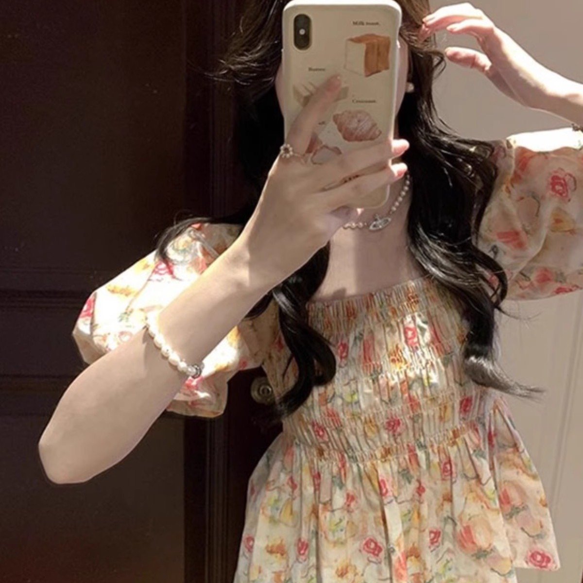 Vapetix M-3XL Korean Fashion New Design Square Collar Pleated Short Sleeve Shirt Women 2025 Summer New Loose Hide - 图片 4