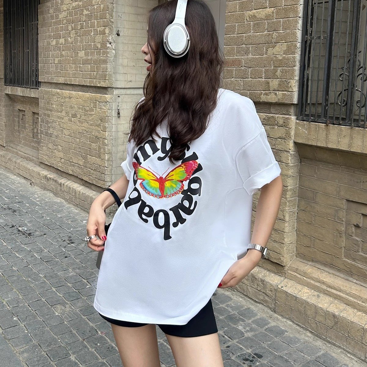 Vapetix S-3XL Korean Foreign Trade 21 Cotton - 210g 100% Cotton Summer Casual Loose Cartoon Print Short Sleeve T- – Bild 5