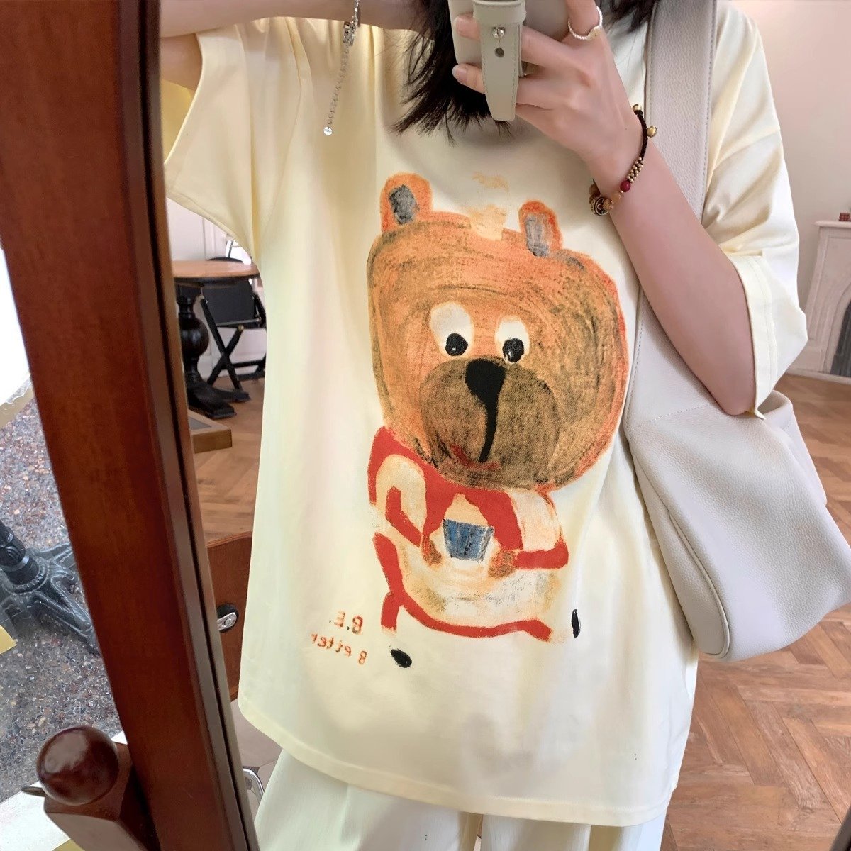 Vapetix S-3XL Summer 2025 21 Piece Pure Cotton - 210g 100% Cotton Loose and Casual Cartoon Print Short Sleeve T-S - 图片 5