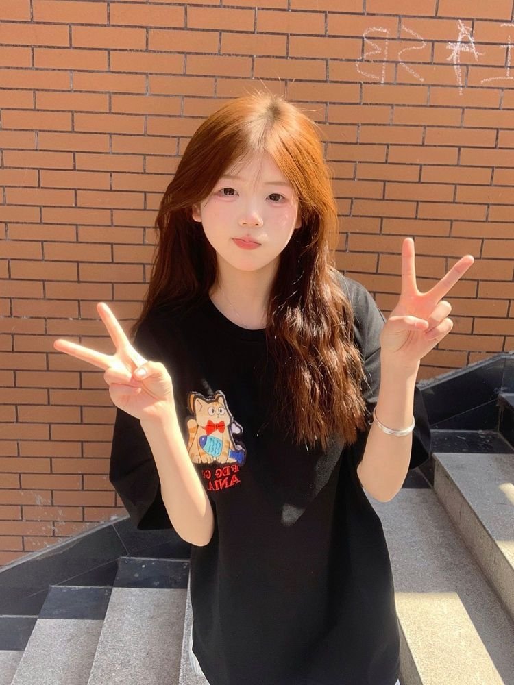 Vapetix M-2XL Original Embroidery + Hook and Loop Pure Cotton 220g Refined Dense Summer Commuting Leisure Loose S – Bild 4