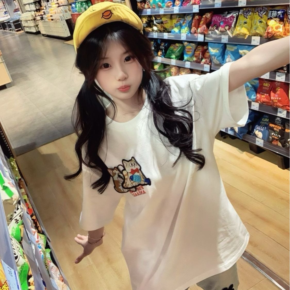 Vapetix M-2XL Original Embroidery + Hook and Loop Pure Cotton 220g Refined Dense Summer Commuting Leisure Loose S – Bild 5