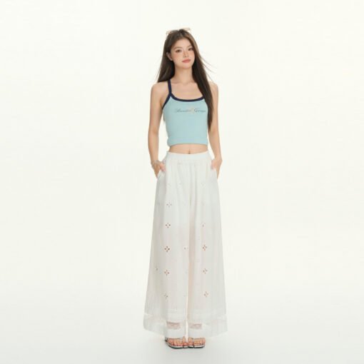 Vapetix S-XL  Photographed~ Sweet Lace Splicing Hollow-out Casual Pants 2025 Summer New Korean Version Versatile – Bild 8