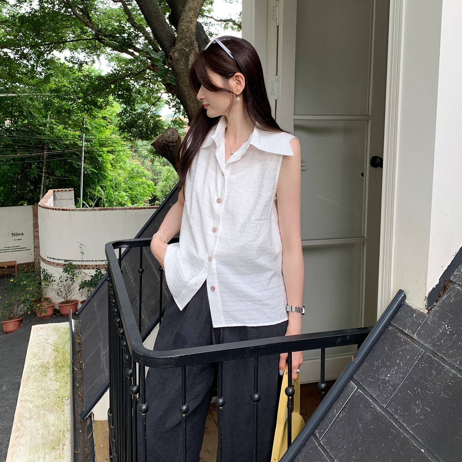 Vapetix S-XL Photo-shoot French Chanel-style sleeveless top 2025 summer new fashion shirt versatile blouse tempe - 图片 7