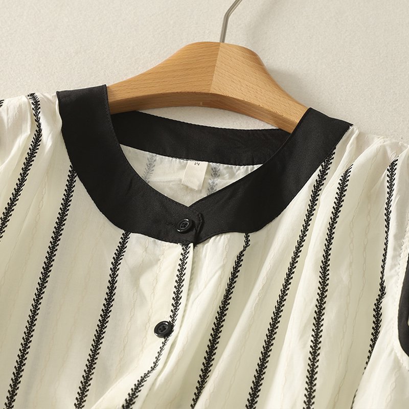 Vapetix M-2XL Women's 2025 Summer New Loose Contrast Color Striped Sleeveless Shirt with a Refined Look – Bild 4