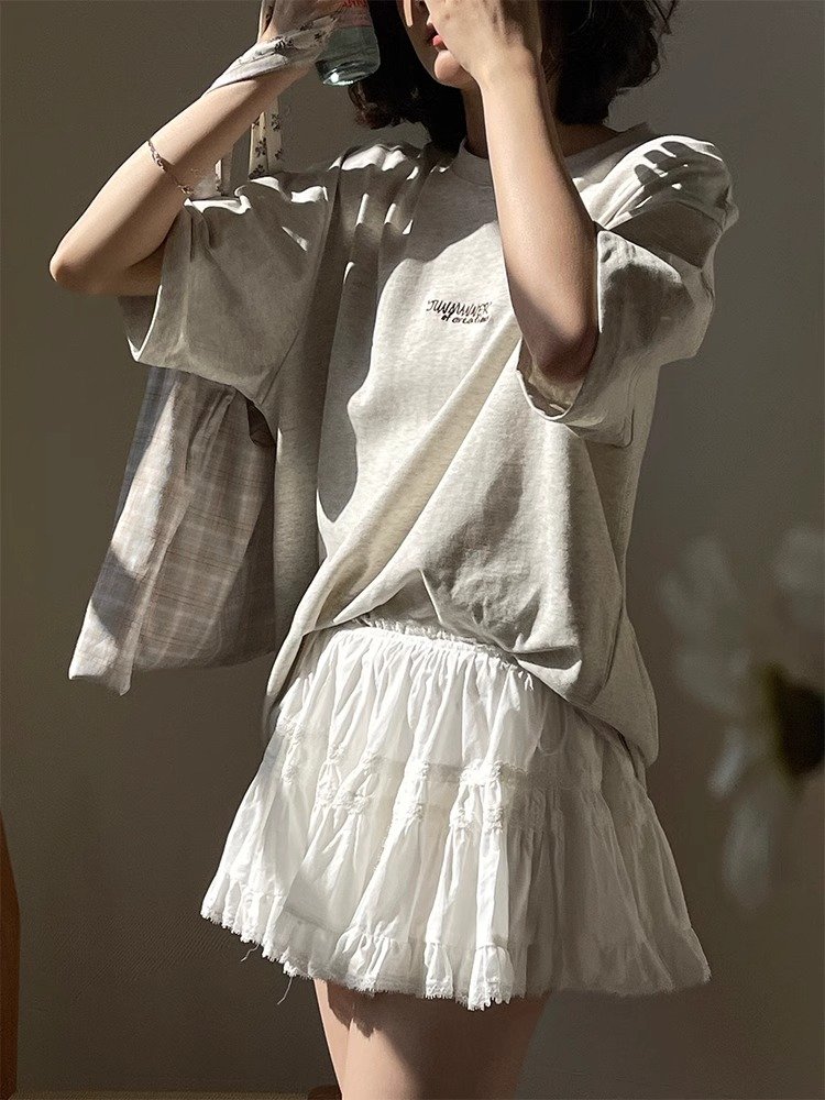 Vapetix M-3XL Women's Loose Plus Size 100% Cotton Short Sleeve T-Shirt with Print, 210g, Summer 2025 - 图片 8